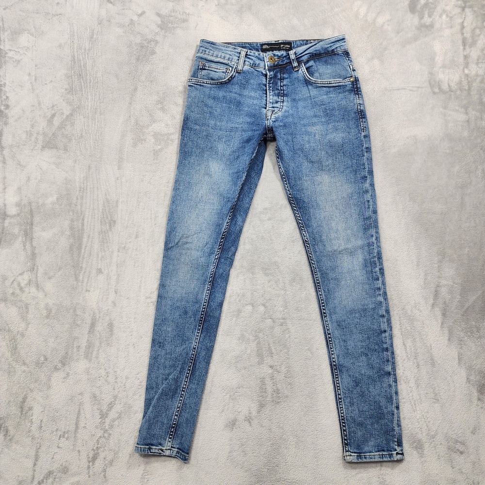 2Y DNM Jeans Mens 29 Blue Skinny Fit Original Stretch Denim Casual Skate Grunge